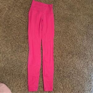 Lululemon sonic pink leggings size 0 Vibrant Pink High-Waisted Leggings